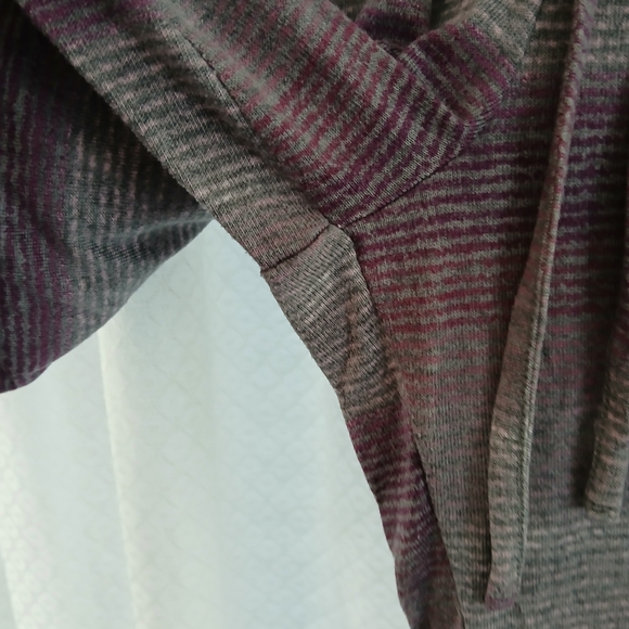 Women's Striped XL Pajama Pants - Purple and Gray - Picture 4 of 12